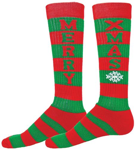 Red Lion Merry XMas Over-The-Calf Knee High Socks