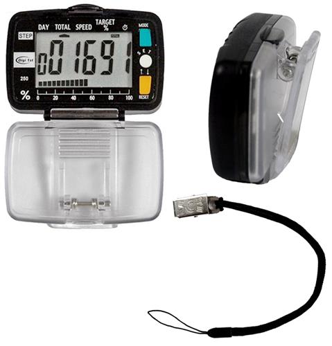 P-250 Step Goal Tracking Pedometer Speed Counter
