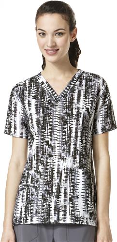 Carhartt Women's Cross-Flex V-Neck Scrub Tops. Embroidery is available on this item.