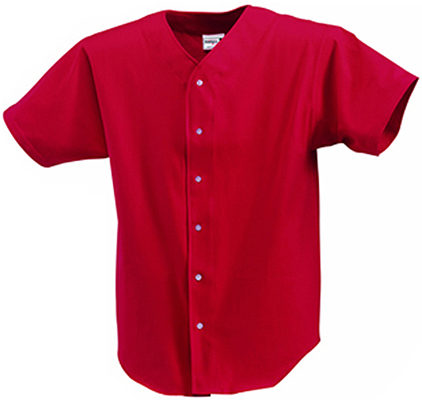 Badger Solid Button Front Baseball Jersey-Closeout