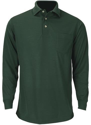 Century Place Adult Long Sleeve Polo with Pocket