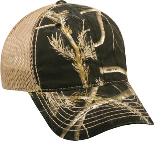 OC Sports Realtree Canvas Camo Mesh Ball Cap. Embroidery is available on this item.
