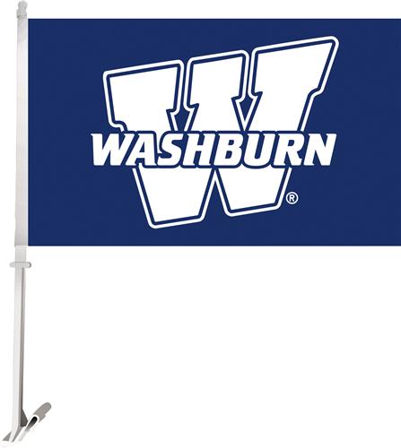 Collegiate Washburn 2-Sided 11"x18" Car Flag