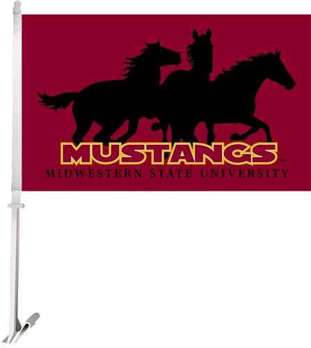 Collegiate Midwestern State 11"x18" Car Flag
