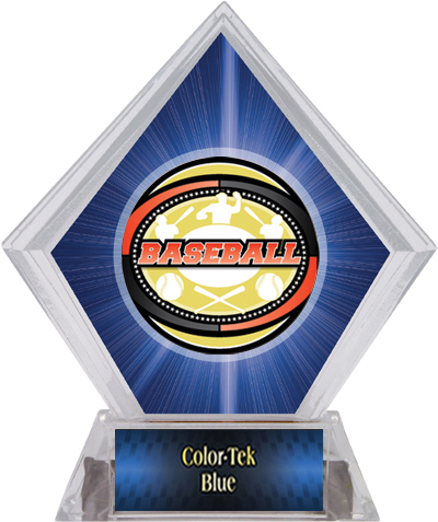 Awards Classic Baseball Blue Diamond Ice Trophy. Personalization is available on this item.