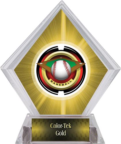 2" Saturn Baseball Yellow Diamond Ice Trophy