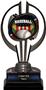 Black Hurricane 7" Patriot Baseball Trophy