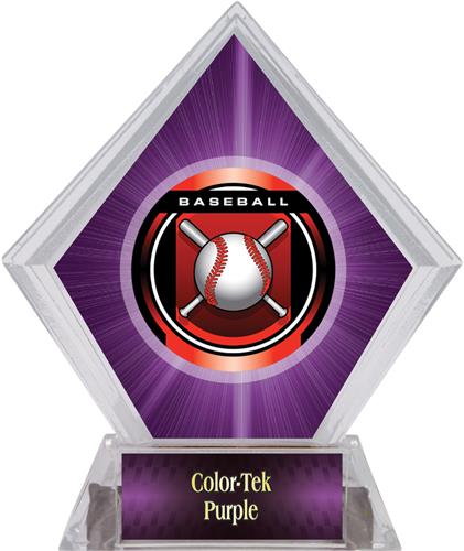 2" Legacy Baseball Purple Diamond Ice Trophy. Personalization is available on this item.