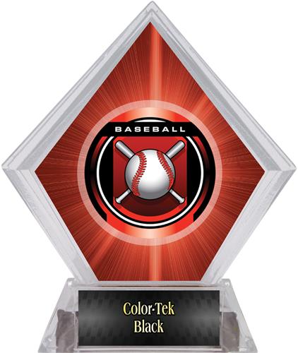 2" Legacy Baseball Red Diamond Ice Trophy. Personalization is available on this item.