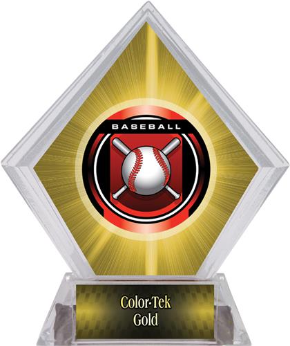 2" Legacy Baseball Yellow Diamond Ice Trophy. Personalization is available on this item.