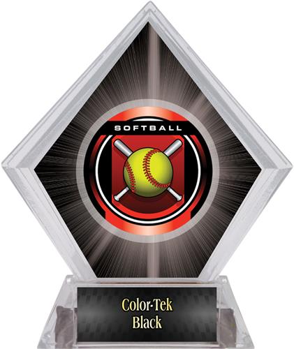 2" Legacy Softball Black Diamond Ice Trophy. Personalization is available on this item.