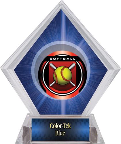 2" Legacy Softball Blue Diamond Ice Trophy. Personalization is available on this item.