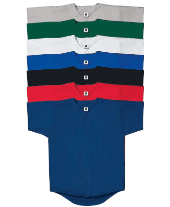 Double Knit Button Front Baseball Jersey- CLOSEOUT