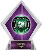 2" Legacy Soccer Purple Diamond Ice Trophy