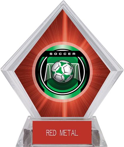 2" Legacy Soccer Red Diamond Ice Trophy