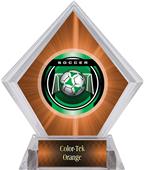 Awards Legacy Soccer Orange Diamond Ice Trophy