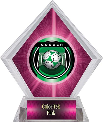 Awards Legacy Soccer Pink Diamond Ice Trophy. Personalization is available on this item.