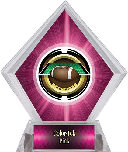 Awards Saturn Football Pink Diamond Ice Trophy. Personalization is available on this item.