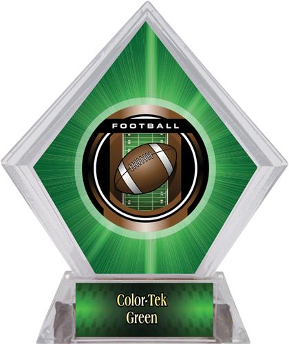 Awards Legacy Football Green Diamond Ice Trophy. Personalization is available on this item.