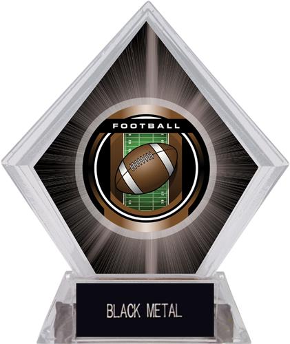 2" Legacy Football Black Diamond Ice Trophy. Engraving is available on this item.