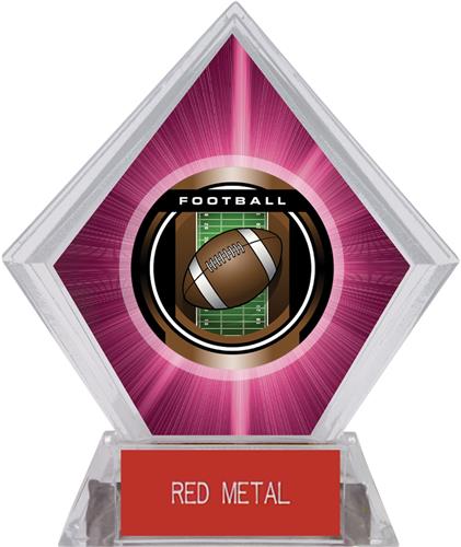 2" Legacy Football Pink Diamond Ice Trophy. Engraving is available on this item.
