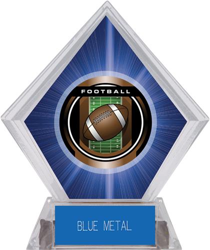 2" Legacy Football Blue Diamond Ice Trophy. Engraving is available on this item.