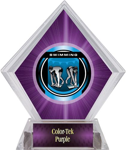 Awards Legacy Swimming Purple Diamond Ice Trophy. Personalization is available on this item.