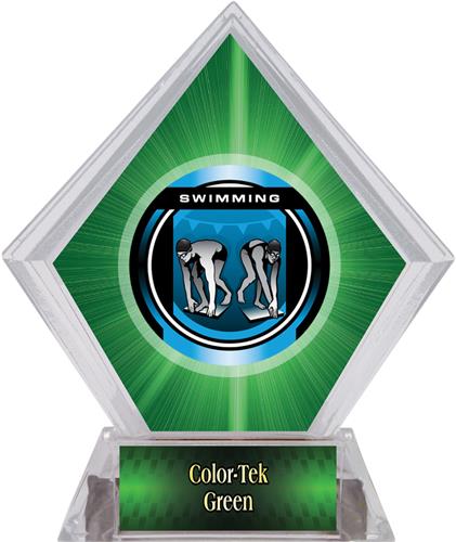 Awards Legacy Swimming Green Diamond Ice Trophy. Personalization is available on this item.