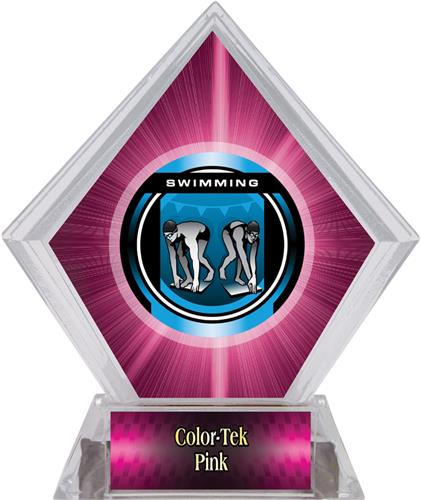 Awards Legacy Swimming Pink Diamond Ice Trophy. Personalization is available on this item.