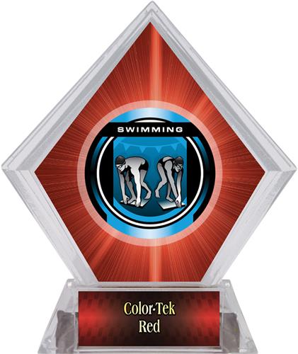 Awards Legacy Swimming Red Diamond Ice Trophy. Personalization is available on this item.