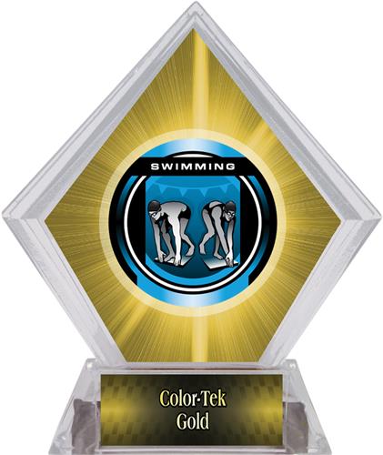 Awards Legacy Swimming Yellow Diamond Ice Trophy. Personalization is available on this item.