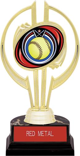 Awards Gold Hurricane 7" Eclipse Softball Trophy. Engraving is available on this item.