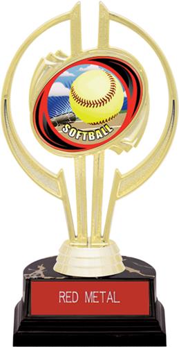 Hasty Awards Gold Hurricane 7" HD Softball Trophy