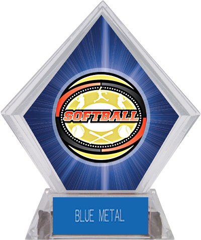 Awards Classic Softball Blue Diamond Ice Trophy. Engraving is available on this item.