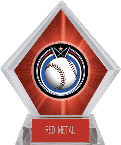 Eclipse Baseball Red Diamond Ice Trophy