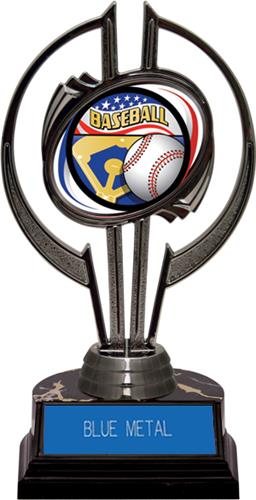 Black Hurricane 7" Americana Baseball Trophy. Engraving is available on this item.