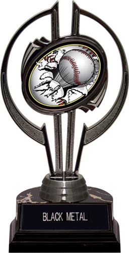 Black Hurricane 7" Bust-Out Baseball Trophy. Engraving is available on this item.