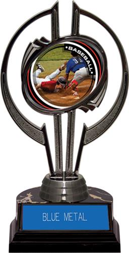 Black Hurricane 7" P.R.2 Baseball Trophy. Engraving is available on this item.
