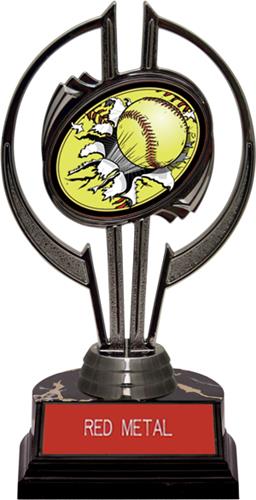 Black Hurricane 7" Bust-Out Softball Trophy. Engraving is available on this item.