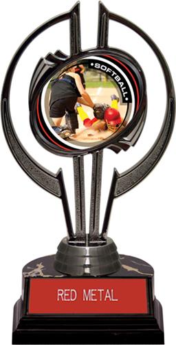 Awards Black Hurricane 7" P.R.2 Softball Trophy. Engraving is available on this item.