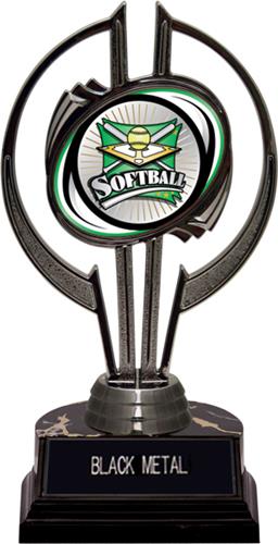 Awards Black Hurricane 7" Xtreme Softball Trophy. Engraving is available on this item.