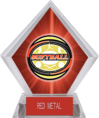 Awards Classic Softball Red Diamond Ice Trophy. Engraving is available on this item.