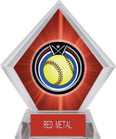 Awards Eclipse Softball Red Diamond Ice Trophy. Engraving is available on this item.