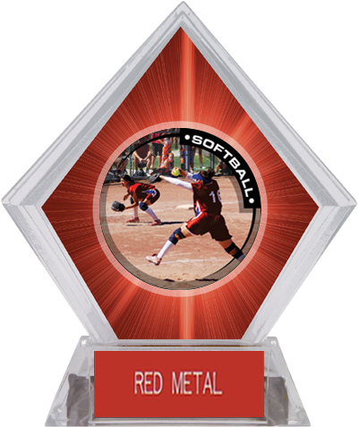 Awards P.R.1 Softball Red Diamond Ice Trophy. Engraving is available on this item.