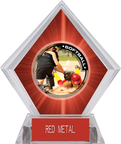 Awards P.R.2 Softball Red Diamond Ice Trophy. Engraving is available on this item.