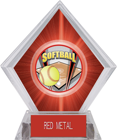 Awards ProSport Softball Red Diamond Ice Trophy. Engraving is available on this item.
