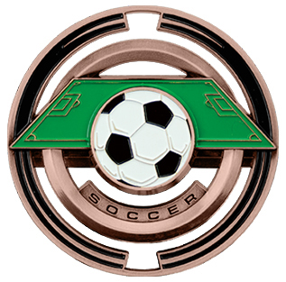 Hasty Awards Soccer 3" Saturn Medals. Personalization is available on this item.