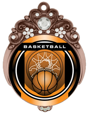 Hasty 3" Tiara Medal 2" Legacy Basketball Mylar. Personalization is available on this item.