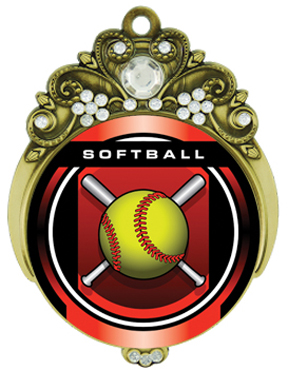 Hasty 3" Tiara Medal 2" Legacy Softball Mylar. Personalization is available on this item.