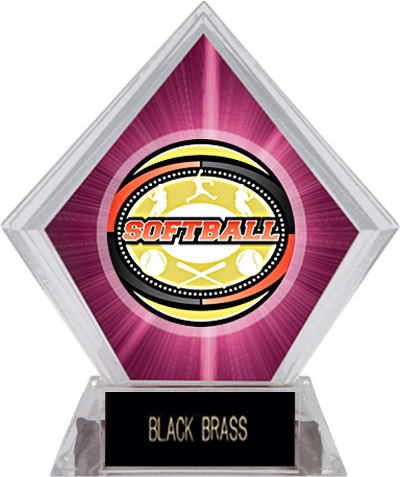 Awards Classic Softball Pink Diamond Ice Trophy. Engraving is available on this item.